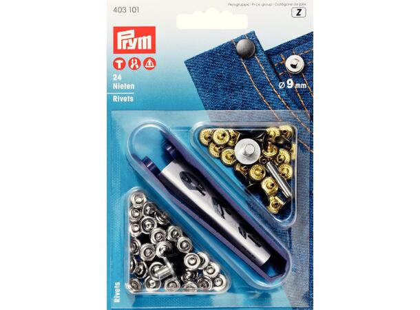 Niter universal 24 stk x 9 mm sølv